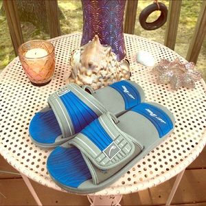 Just Speed Boys Slip On Sandals Gray and Blue